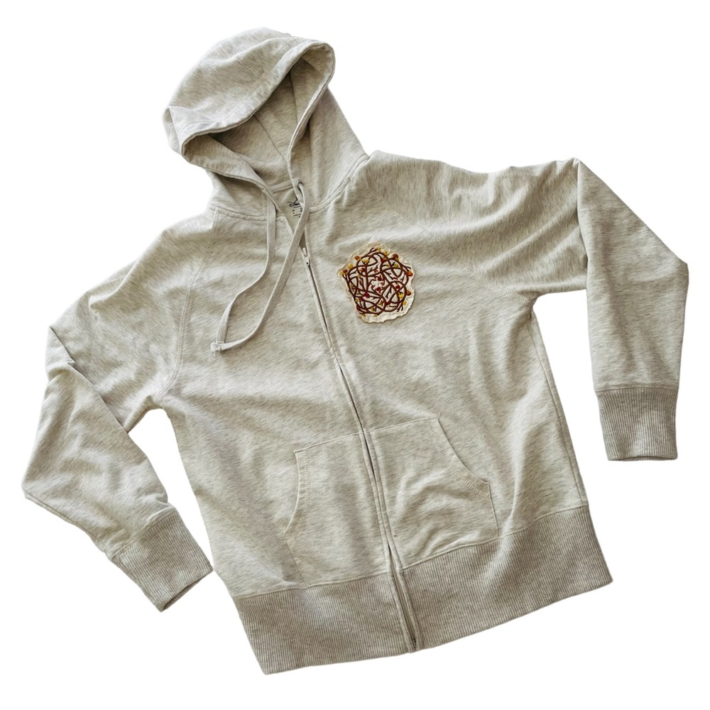 Disney Parks authentic heathered embroidered hoodie jacket pockets size Large
